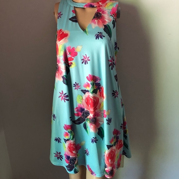 Floral keyhole dress - Picture 2 of 2